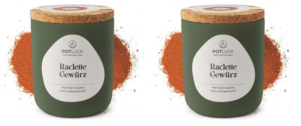 Potluck | Raclette-Gewürz | Würzmischung im Keramiktopf | 70g | Vegan, glutenfrei und mit natürlichen Zutaten