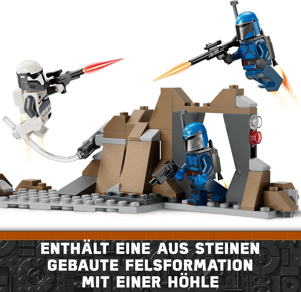 LEGO Star Wars: Mandalorian Ambush on Mandalore Battle Pack, Abenteuer-Bauspielzeug für Kinder, Sammel-Action-Set, Geschenkidee für Jungen und Mädchen 75373 Bausets Besuchen Sie den LEGO-Store