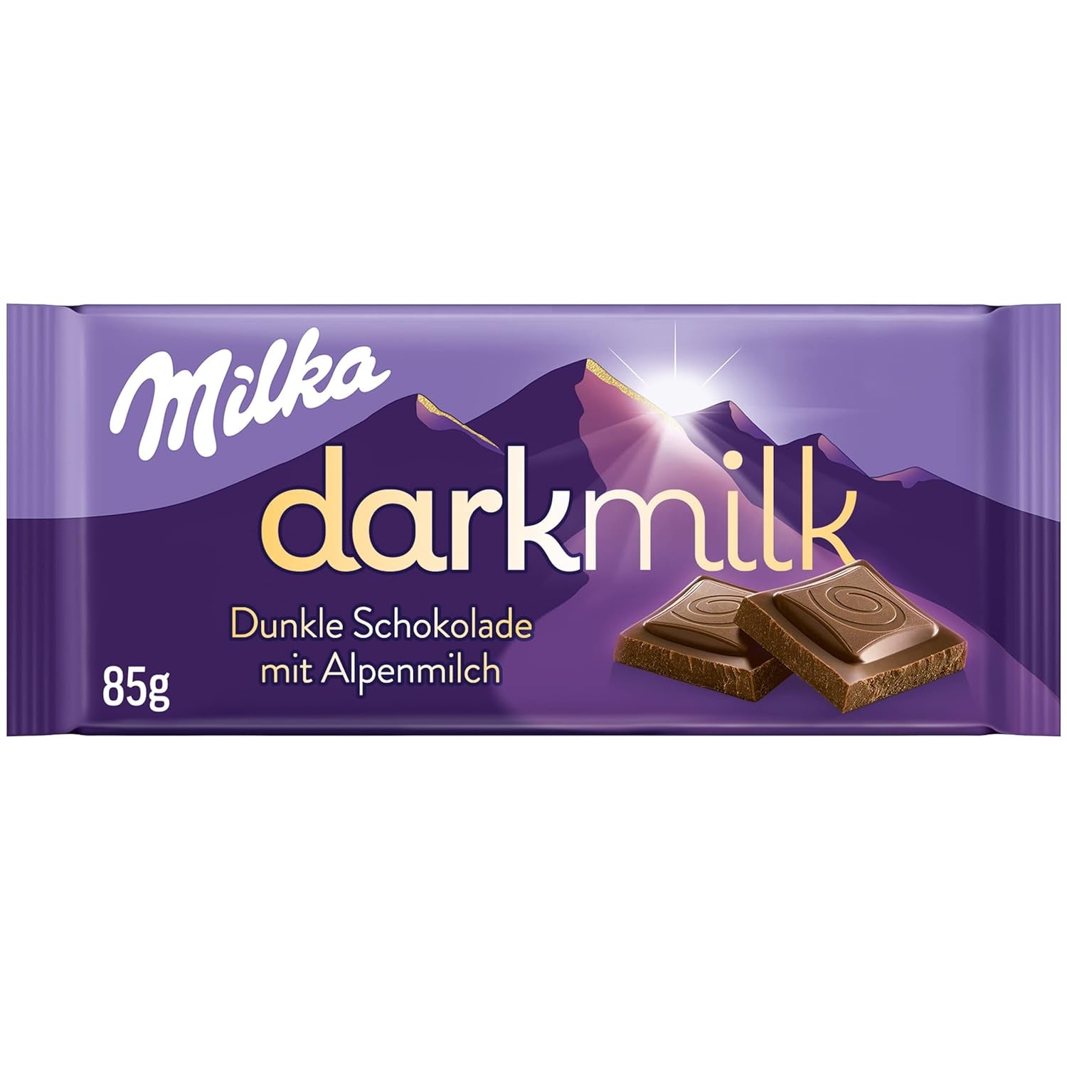 Milka Black Milk – Alpenschwarze Schokolade mit Milch- und cremiger Nougatfüllung – 85g (5er Pack)