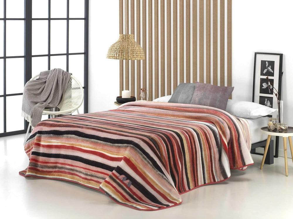 Bedruckte Decke, großes Volumen, 100 % Polyester, 450 g/m², weich, für Herbst/Winter, Design Harmony N10, 170 x 240 cm, für 90/105 cm große Betten, graue Naty Shop Bettdecken und Steppdecken rosa 260 x 240 cm – 160/180 cm Bett