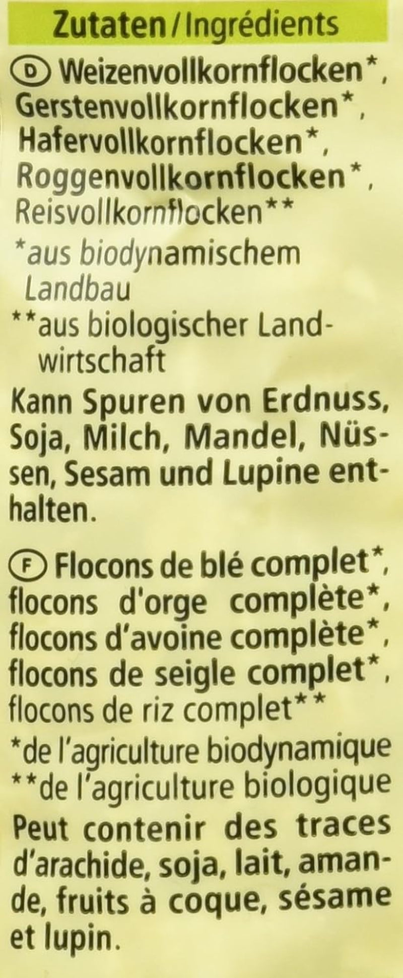 Bio 5-Kornflocken, 500G Getreide Naty Shop