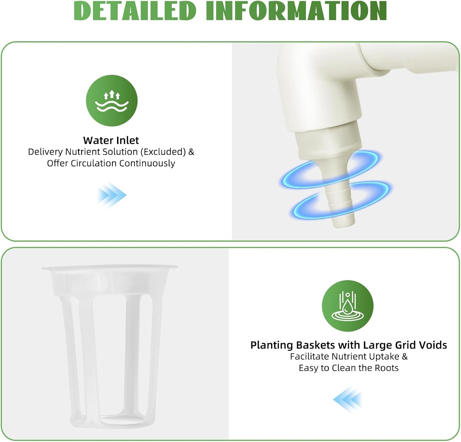 Hydroponisches System, Tower Hydroponic Grow Kit, 4-stufiger Pflanzgefäßständer mit 36 ​​Pflanzlöchern, erdlose Pflanzenanbausysteme für Garten, Büro und andere Innen- und Außenräume