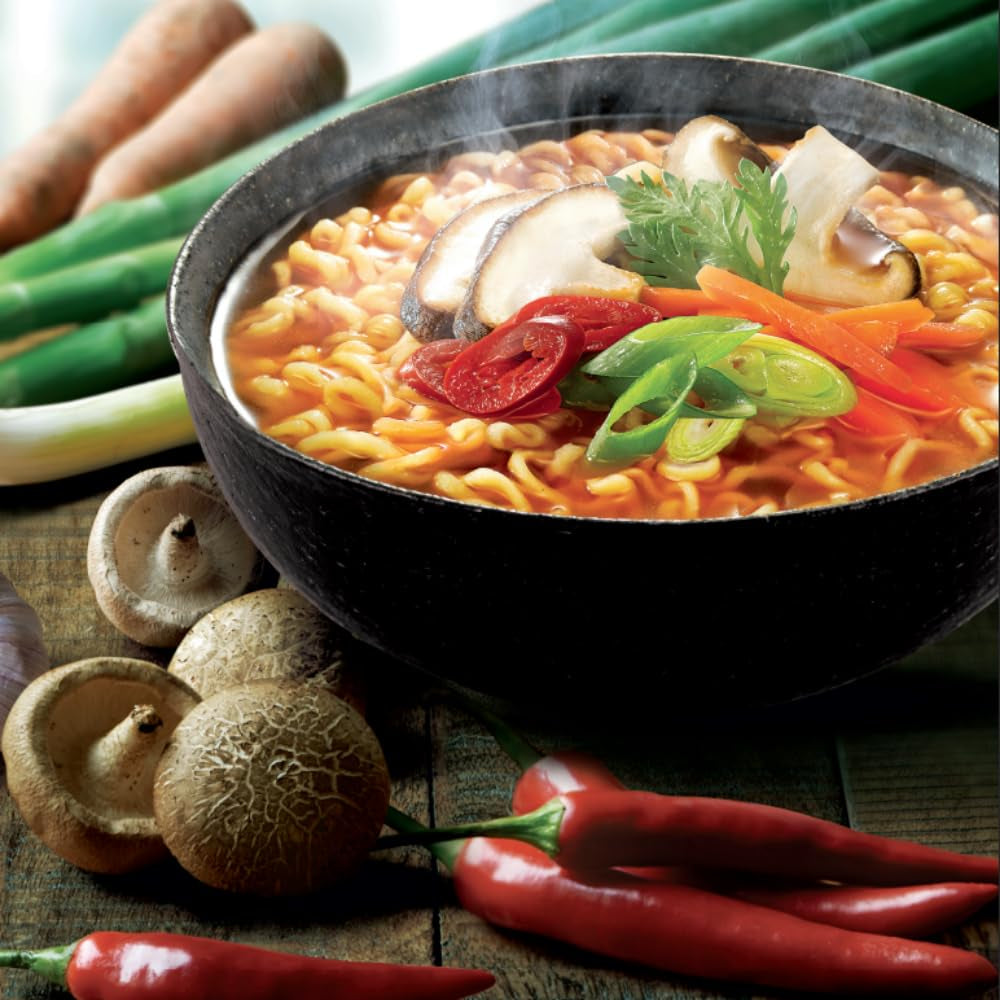 Instant-Nudeln Nong Shim Kimchi Ramyun, große Schüssel – koreanische Ramen-Suppe – schnelle Zubereitung – 1 Packung 112 g