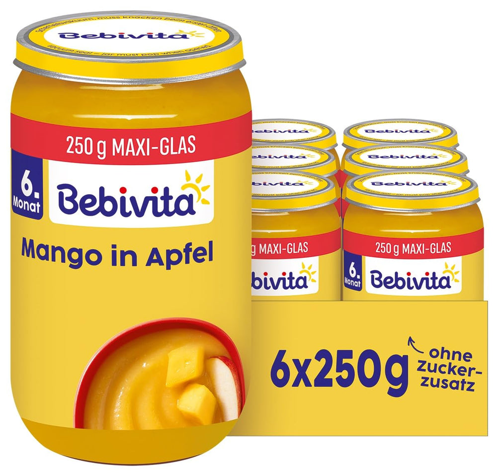 Mango in Apfelmus, 250g, 6er Pack (6x250g)