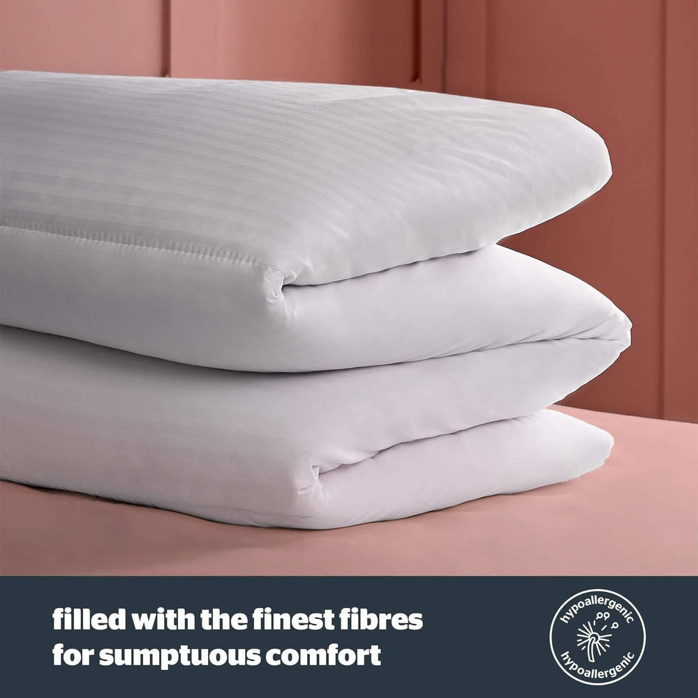 Silentnight Hotel Collection Steppdecke für Doppelbetten, 13,5 TOG, weiß, Mikrofaser, weiß, Einzelbett 135 x 200 cm Steppdecken und Steppdecken Naty Shop