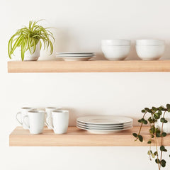 Geschirrservice, 16 Stück, Für 4 Personen, Weiß Seturi vesela masa Naty Shop