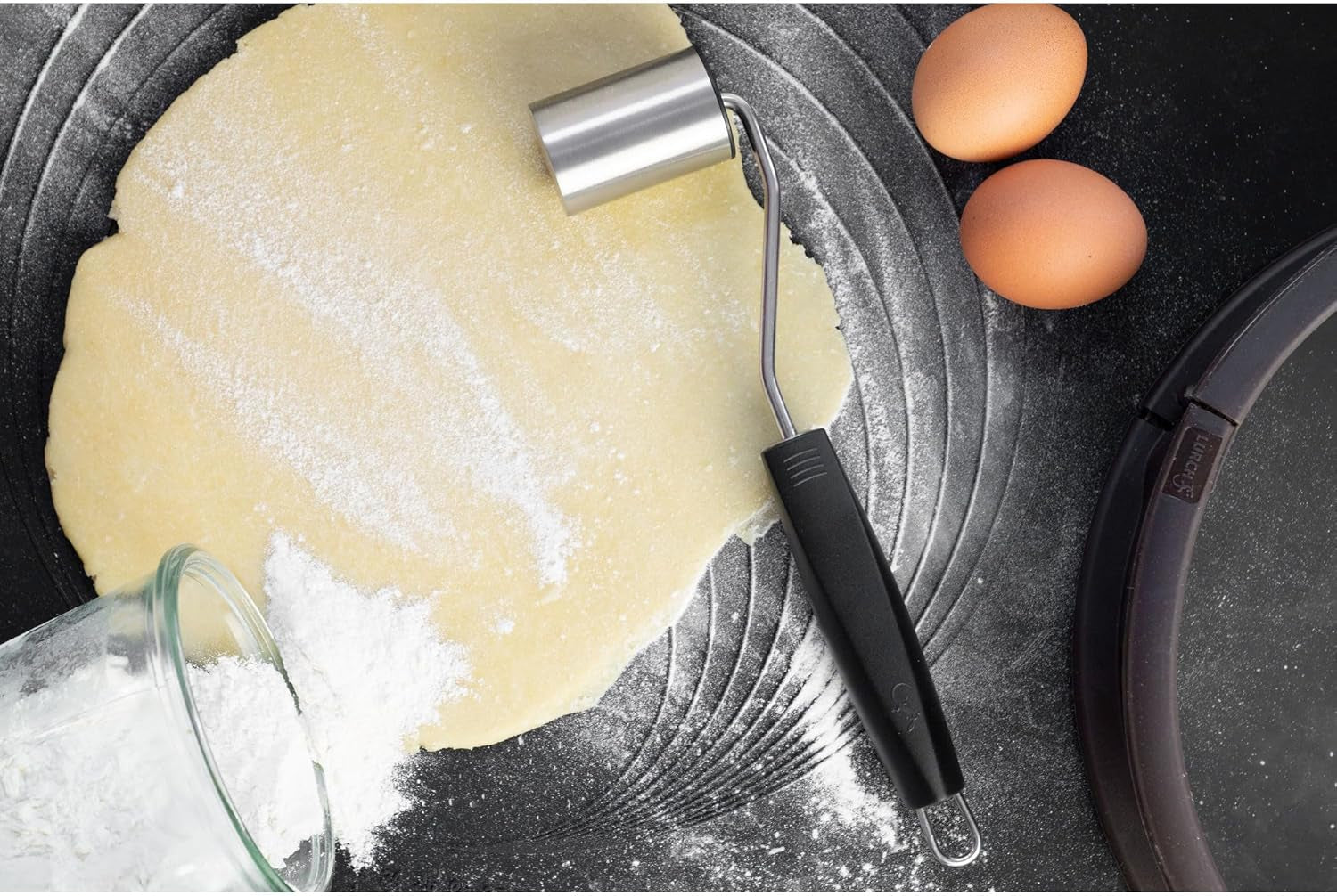 Lurch 230260 TANGO Teigroller aus Edelstahl mit Kunststoffgriff