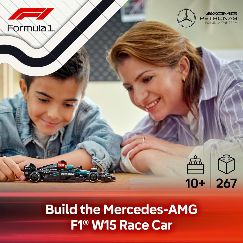 LEGO Speed Champions Mercedes-Amg F1 W15 Race Car - Jucărie cu minifigurină Formula 1 - Model de mașină de colecționat și construit - Cadou pentru băieți și fete 10+ sau fani adulți 77244 Seturi de constructie Besuche den LEGO-Store