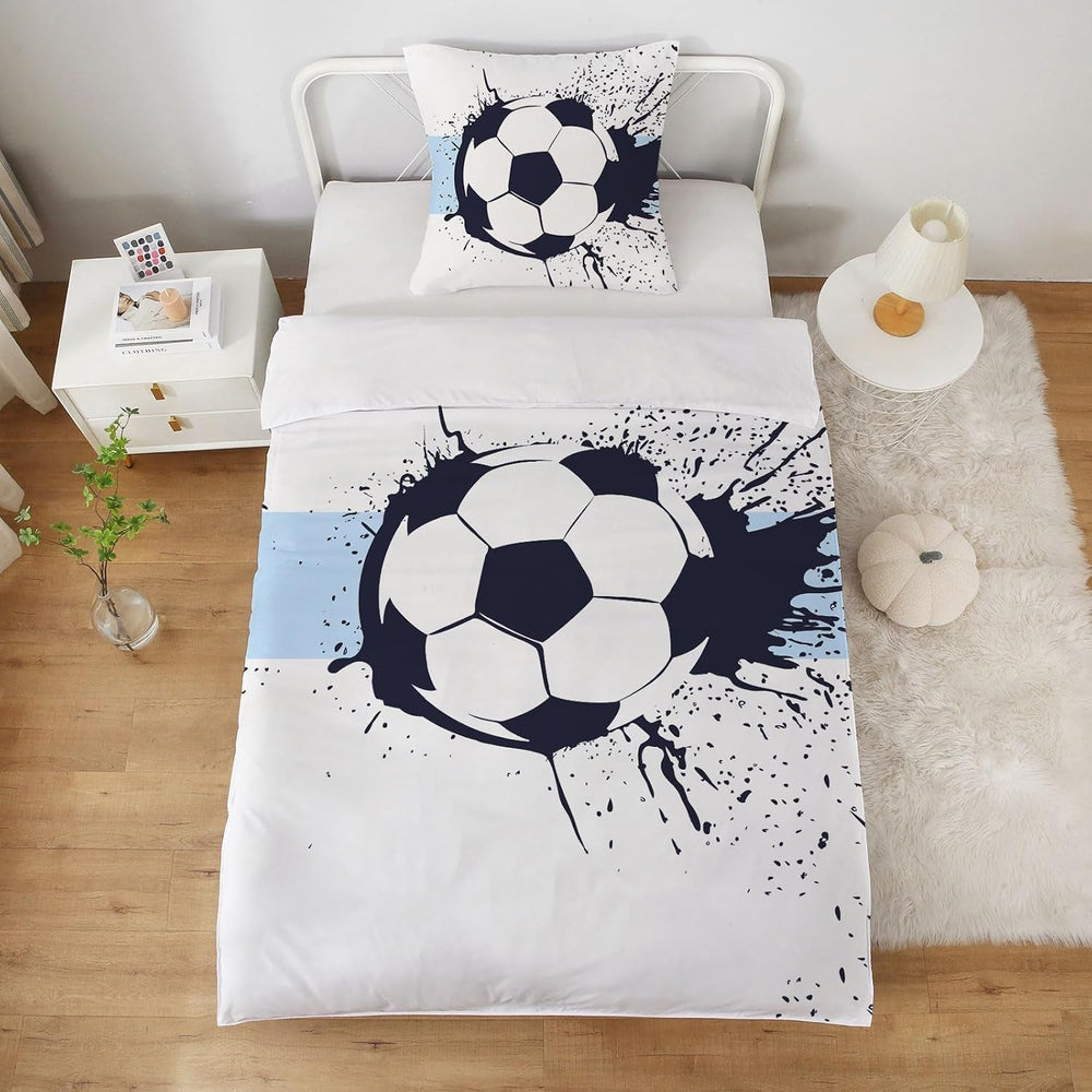 Bettwäsche für Jungen, Fußball, Mikrofaser-Polyester. Bettwäsche – Kinder Naty Shop