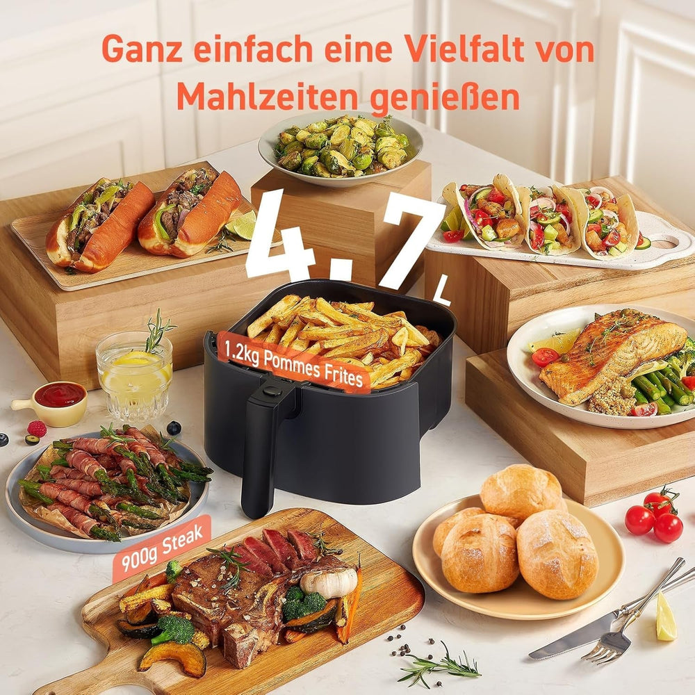 COSORI Airfryer, 7-in-1-Heißluftfritteuse 4,7 l, max. 230 °C und 55 dB Geräuschpegel, über 100 Rezepte, Haushaltsgeräte, Naty Shop