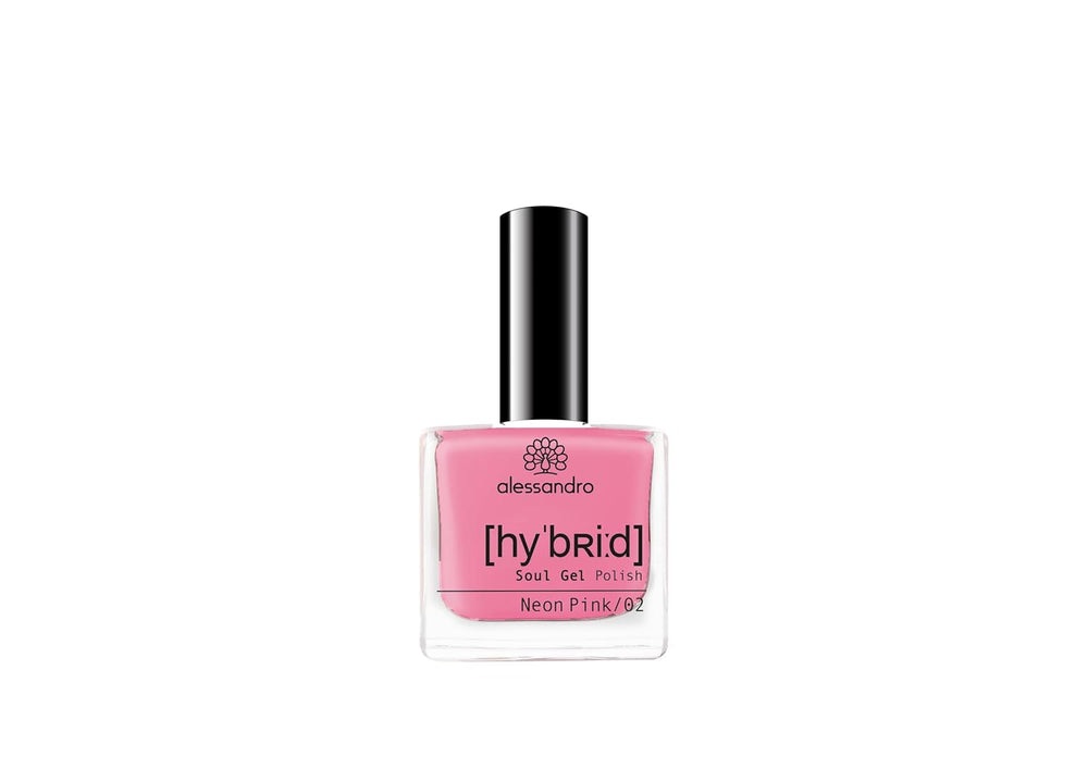 HYBRID-Nagellack alessandro Pink Melon – leuchtender Rosaton mit feinen Glitzerpartikeln – Perfekte Nägel in nur 3 Schritten, ohne LED – hält bis zu 10 Tage! 8 ml