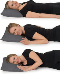 Traumnacht Exklusiv pernă de dormit specială cu spumă visco-elastică, 40 X 60 cm, gri, certificată Oeko-Tex, produsă în conformitate cu standardul de calitate german Perne standard Naty Shop