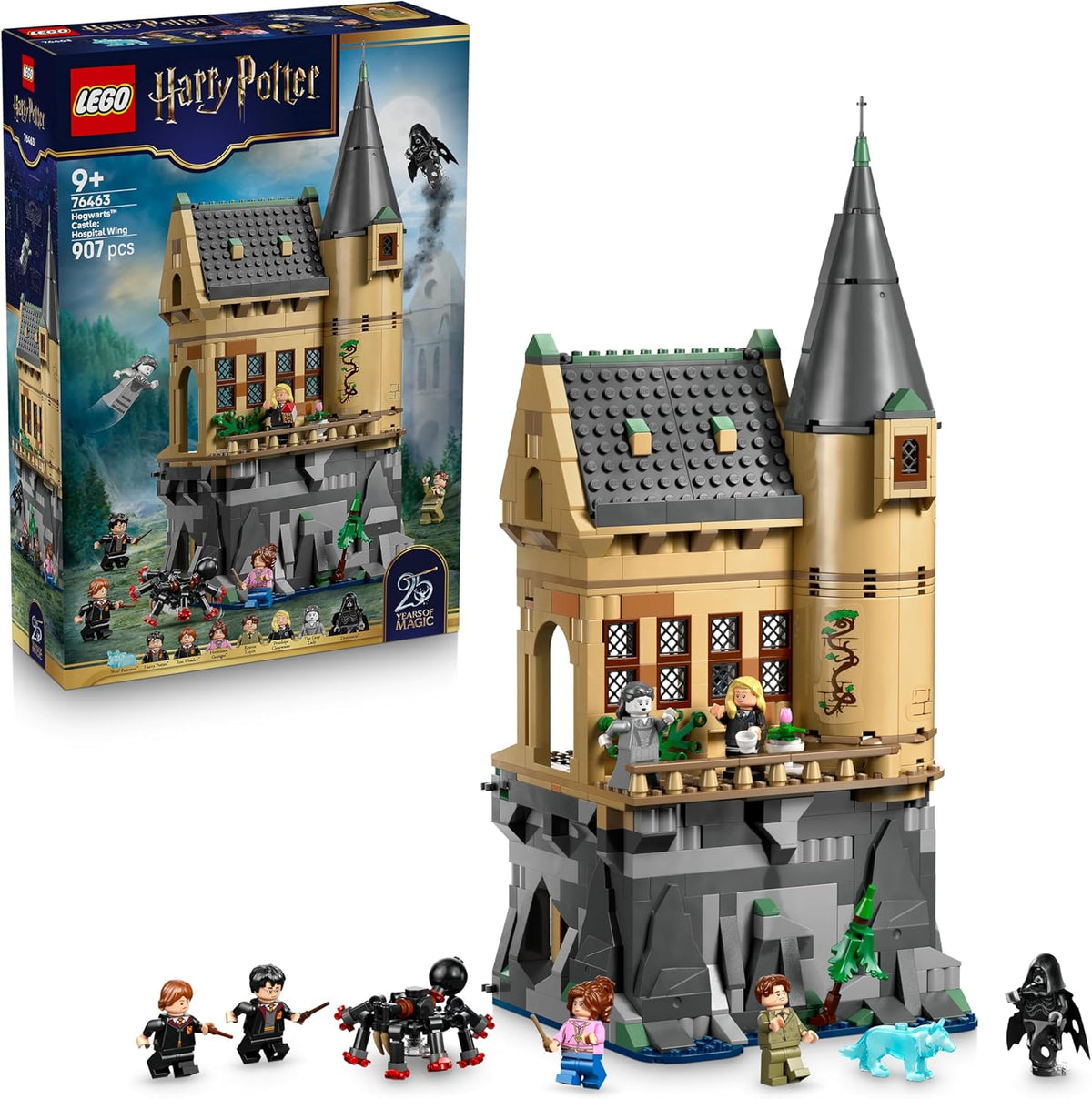 LEGO Harry Potter Schloss Hogwarts: Krankenflügel – DIY Set mit 7 Minifiguren – Modellbau mit Hermine und Ron Figuren – Kreatives Geschenk für Mädchen, Jungen und Fans ab 9 Jahren – 76463