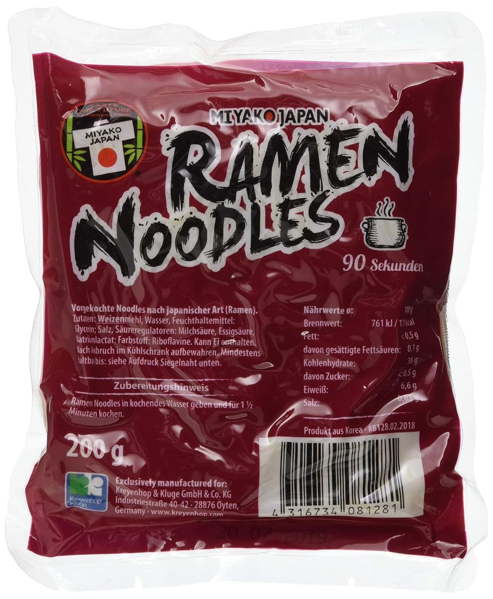 Miyako Ramen-Nudeln nach japanischer Art, 12er-Pack (12 x 200 g)