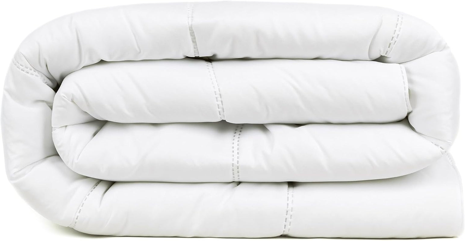 Bettdecke TRAMAS+ 200 Gr/M² für Betten aus silikonisierten Hohlfasern – 150 x 220 cm – Öko-Tex-zertifiziert – weiß, weich, warm, minimalistisch – Bett 90 cm Steppdecken und Steppdecken Naty Shop 180 x 220 cm