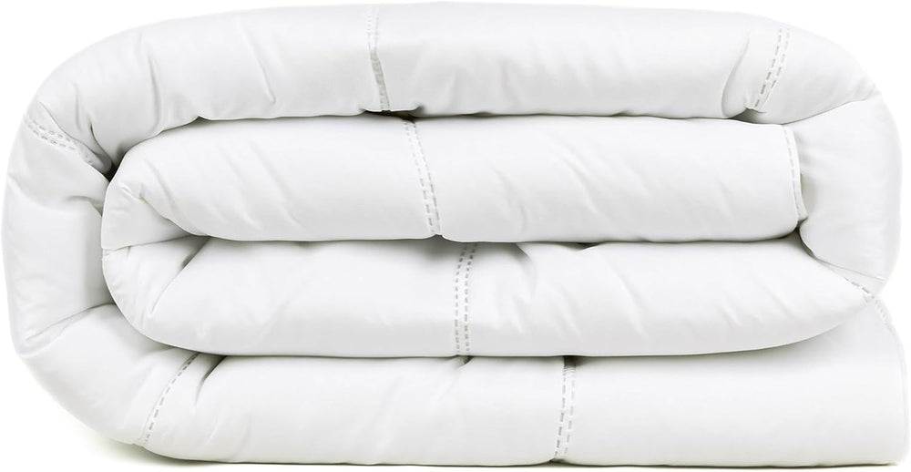 Bettdecke TRAMAS+ 200 Gr/M² für Betten aus silikonisierten Hohlfasern – 150 x 220 cm – Öko-Tex-zertifiziert – weiß, weich, warm, minimalistisch – Bett 90 cm Steppdecken und Steppdecken Naty Shop 180 x 220 cm