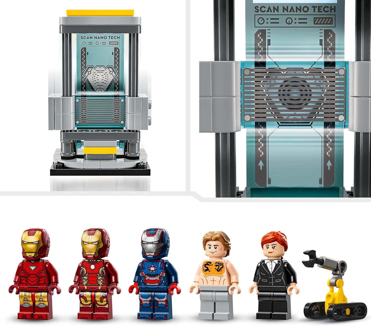 LEGO Marvel Iron Man's Laboratory: Hall of Armor – Superhelden-Spielzeug mit einer Mech-Figur, 5 Minifiguren, darunter Aldrich Killian – Avengers-Geschenk für Jungen und Mädchen ab 8 Jahren. 76315 Bausets. Beuche the LEGO-Store