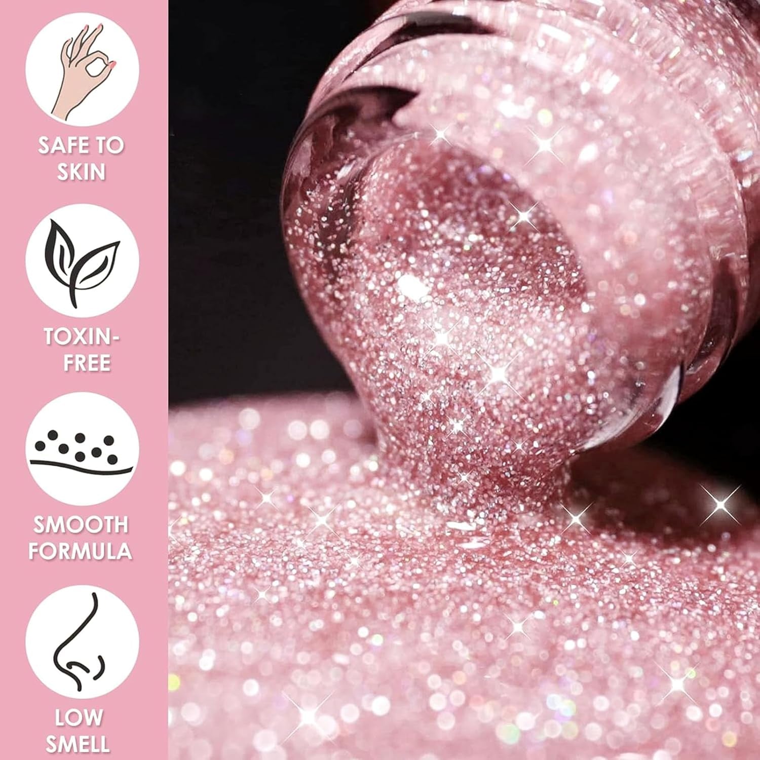 6-teiliges Nagellack-Set – schnell trocknender, langlebiger leuchtend roter Nagellack – ungiftiger Nagellack auf Wasserbasis für DIY-Salons, Maniküre, Geschenk (Farbe: A)