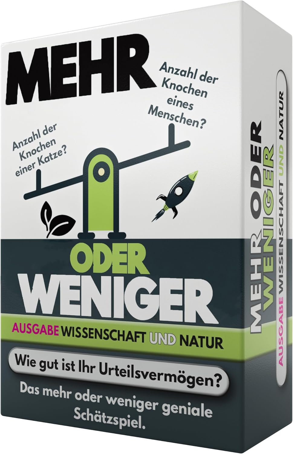 | Mehr Oder Weniger Kartenspiel | Wie gut ist Ihr Urteilsvermögen? Spiel für Erwachsene, Famile & Kinder | 2+ Spieler | Familienspiel | Reisespiel |