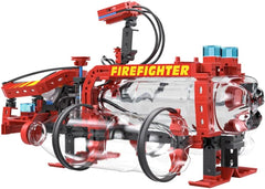 fischertechnik 564069 Advanced Firefighter – Bausatz für Kinder ab 7 Jahre, Experimentierbaukasten mit Feuerwehrauto & Spritzfunktion, fördert technisches Verständnis, Schwarz, Mittel