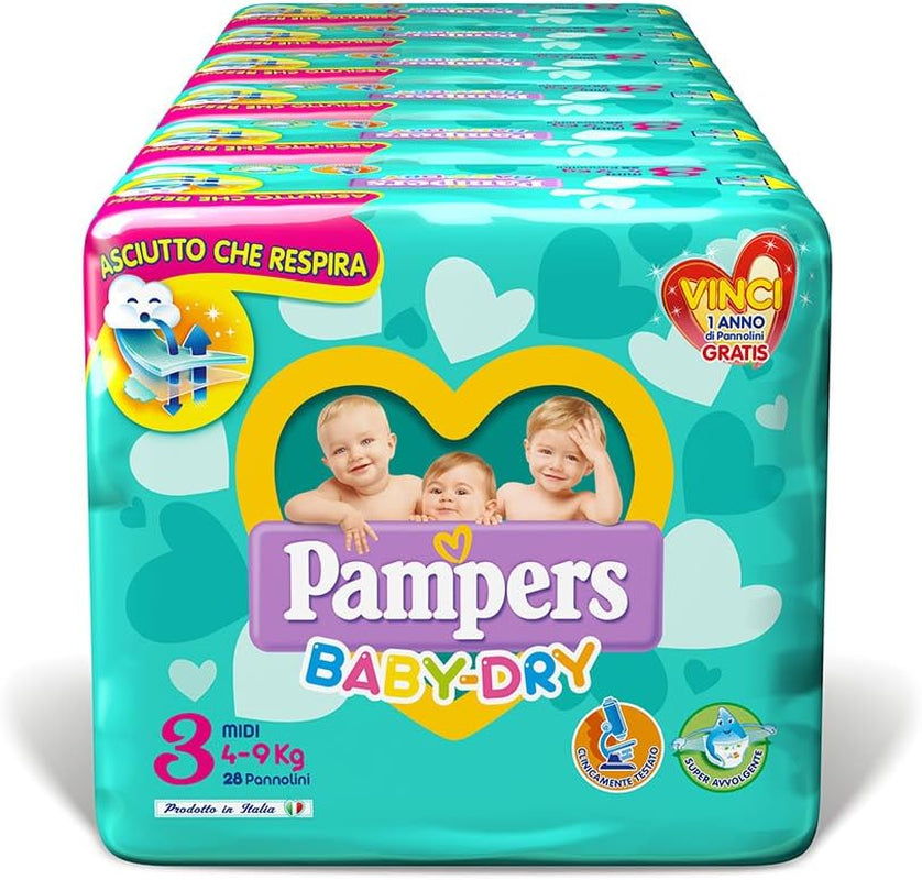 Pampers Baby Dry Maxi Twin Pack Windeln, Größe 4 (7-18 kg), 48 Windeln
