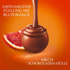 Lindt LINDOR Rot-Orangen-Schokoladenkugeln | 1 kg wiederverschließbarer Beutel | ca. 80 Pralinen mit zartschmelzender Füllung | Großpackung, Schokoladengeschenk