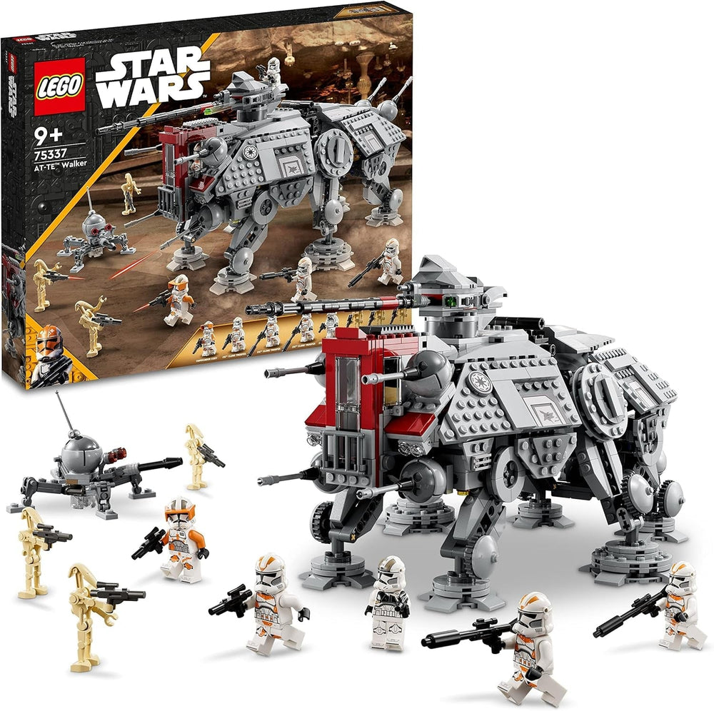 LEGO Star Wars At-Te Walker Mobiles Spielzeugmodell-Minifigurenset mit 3 Clone Troopers, Battle Droids und Dwarf Spider Droid 75337 Building Sets Besuchen Sie den LEGO-Store Single