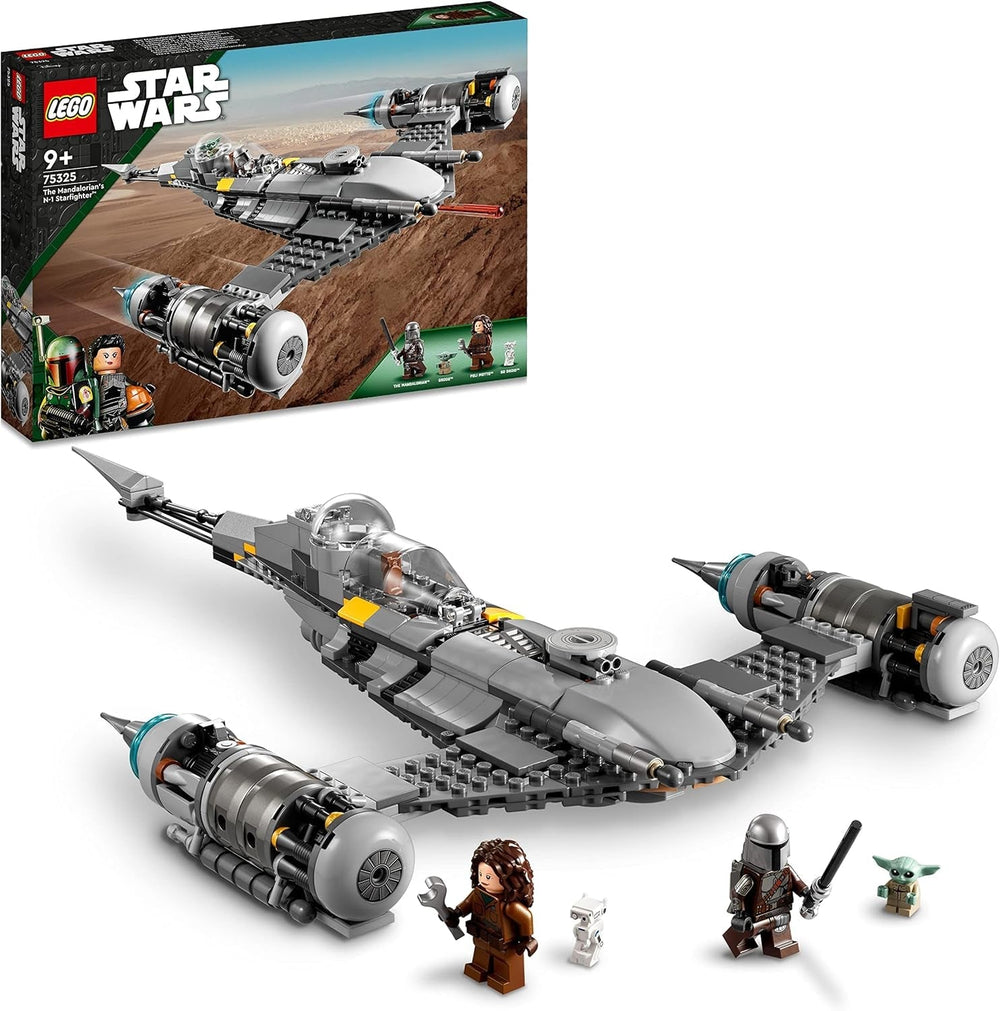 LEGO Star Wars The Mandalorian Fighter N-1 from the Book of Boba Fett Building Toy with Spaceship Set of 4 Characters Inclusive Baby Yoda Figure 75325 Building Sets Besuchen Sie den LEGO-Store Single