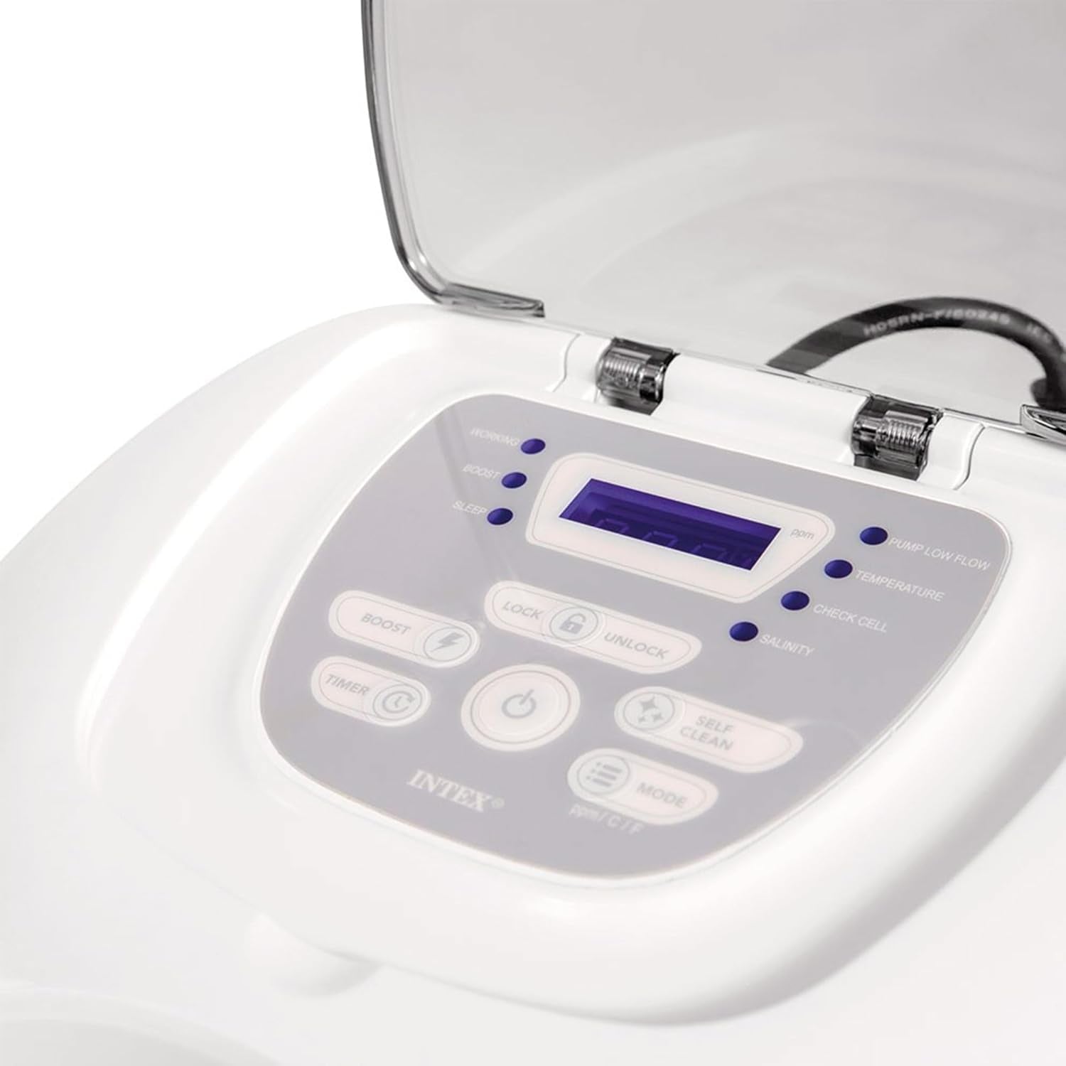 Intex 26668 – Krystal Clear Salzwasserfiltersystem für 2650–12112 l/h Filterpumpe für kleine Pools bis zu 26500 l, Kunststoff, weiß