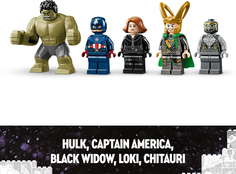 LEGO Marvel Avengers Vs. Leviathan-Bauspielzeugset mit Hulk und Captain America, Loki, Black Widow und Chitauri als Minifiguren. Avengers-Spielset für Jungen und Mädchen ab 7 Jahren. 76290 Bausets. Besuchen Sie den LEGO-Store