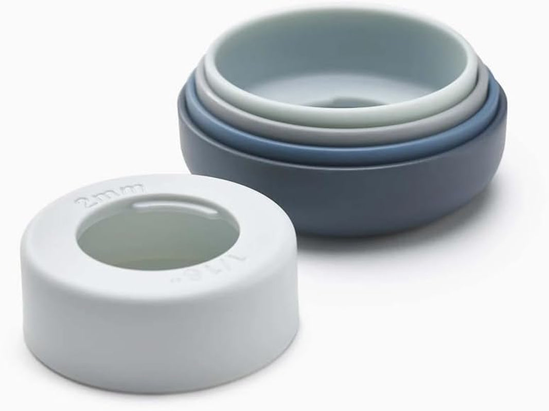 Joseph Joseph PrecisionPin - Nudelholz mit einstellbarer Teigdicke, Back und Teigroller, Buchenholz, Pastellblau, Sky