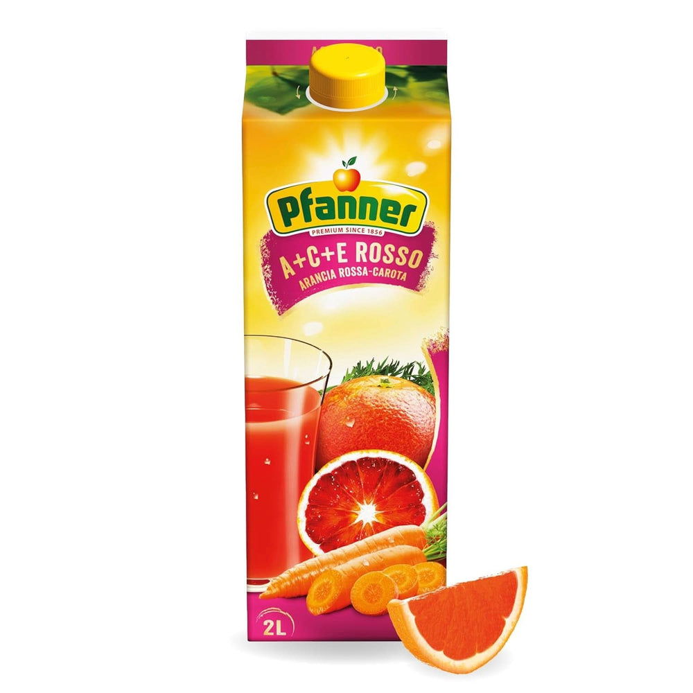 Pfanner 100 % naturtrüber Apfelsaft (1 x 2 Liter) – Direkt gepresste Äpfel – Fruchtsaft ohne Zuckerzusatz Alkoholfreie Getränke Naty Shop 2 L (1Er Pack) A+C+E Rosso