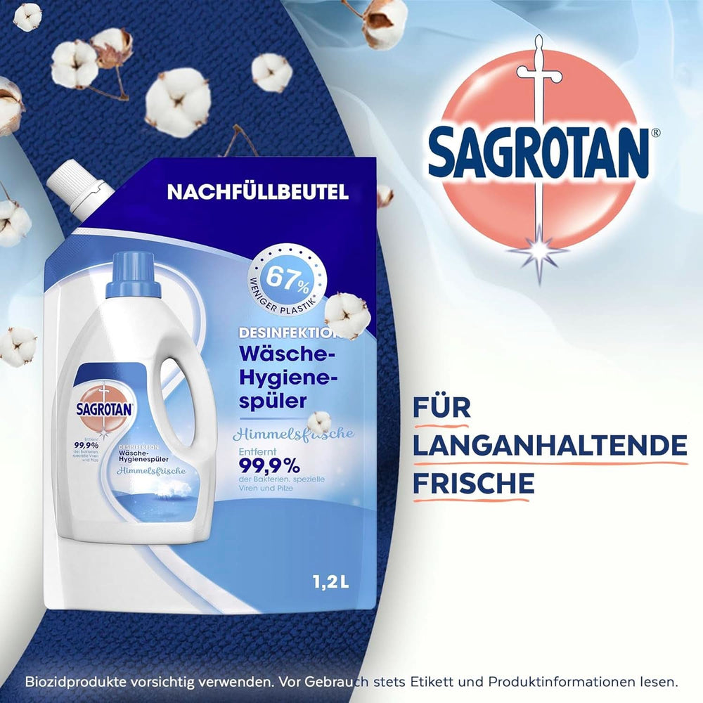 Sagrotan Waschmittel für die Wäschehygiene Sky Fresh Refill – desinfizierende Wirkung, für hygienisch saubere und frische Wäsche Waschmittel Naty Shop