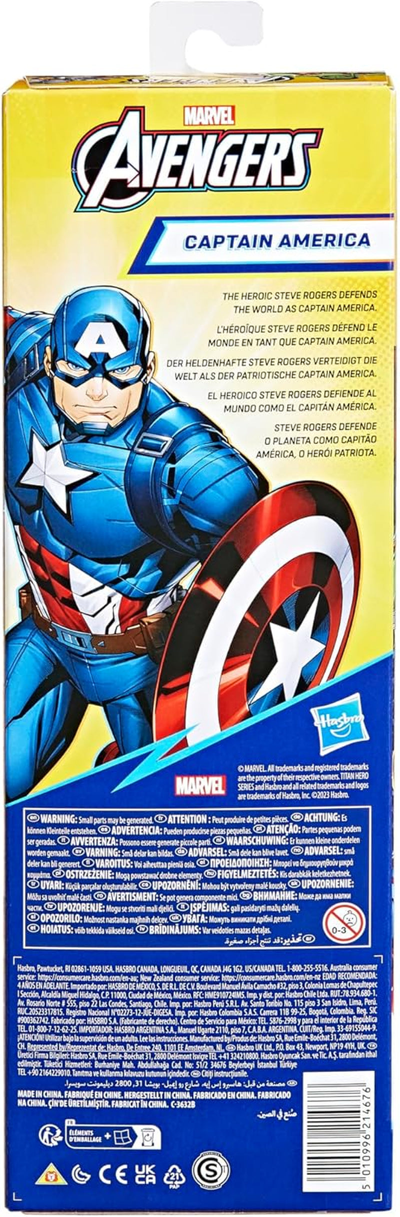 Marvel Avengers Titan Hero Series Blast Gear Captain America Action Figure, jucărie mare de 30 cm, pentru copii cu vârsta peste 4 ani, albastru Action figures Naty Shop