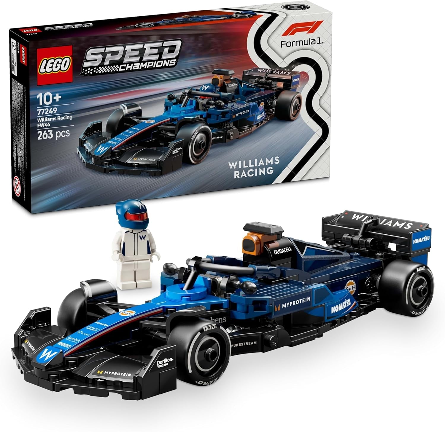 LEGO Speed Champions Mercedes-Amg F1 W15 Rennwagen – Formel-1-Minifiguren-Spielzeug – sammelbares und baubares Automodell – Geschenk für Jungen und Mädchen ab 10 Jahren oder erwachsene Fans 77244 Bausätze Besuchen Sie den LEGO-Store Williams Racing Fw46 F1 Rennwagen 77249