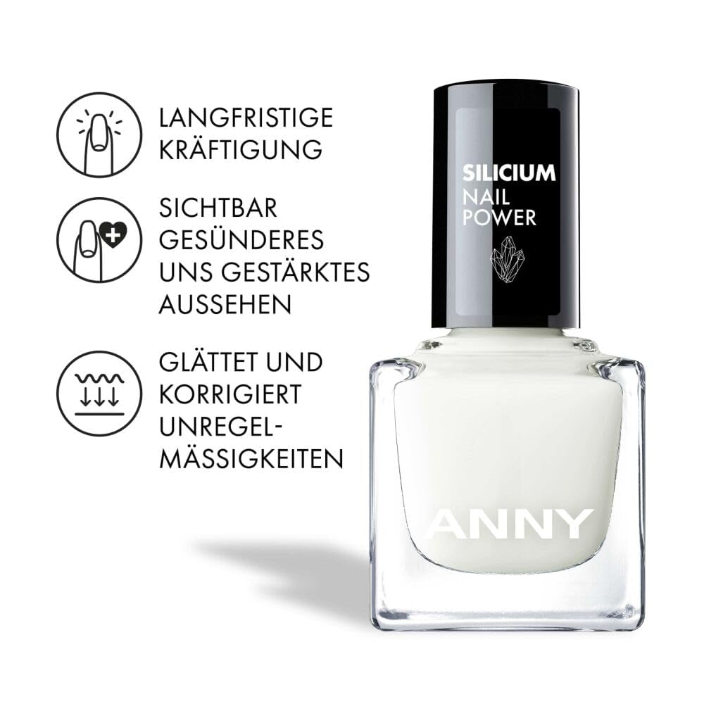 ANNY Silicon Nail Power – Nagelpflege 3 in 1: Basis, Stärkung und Verschönerer – 15 ml