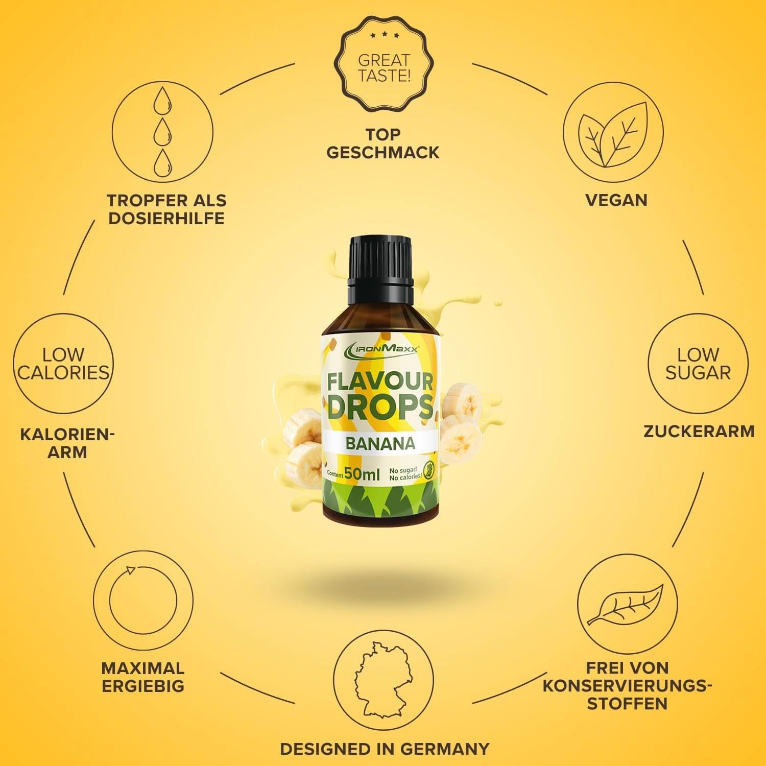 Ironmaxx Flavoured Drops – Keine Kalorien und kein Zucker, 50 ml Flavours Naty Shop