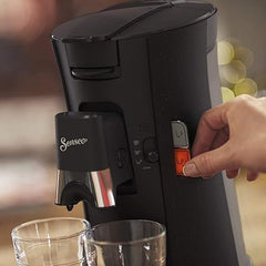 Espressor cu capsule Philips Senseo Select ECO, negru/pătat - alegere a intensității cafelei plus funcție de memorare, fabricat din plastic reciclat (CSA240/20)