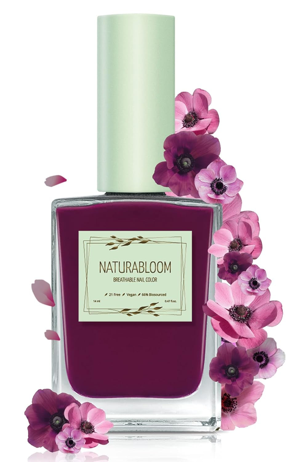 Schnell trocknender beiger Nagellack (Moon Dust) – natürlicher Nagellack mit veganer Formel – atmungsaktiv, nachhaltig und langlebig, 14 ml