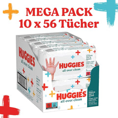 Huggies Baby Wet Wipes General Clean Full Body Discreet Fresh 10 x 56 Tücher Monatsbox