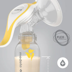 Manuelle Milchpumpe Medela Harmony – Kompaktes Schweizer Design mit Personalfit Flex-Schutzschilden und Medela 2-Phase Expression-Technologie. Zubehör Essen und Stillen Bebe Naty Shop