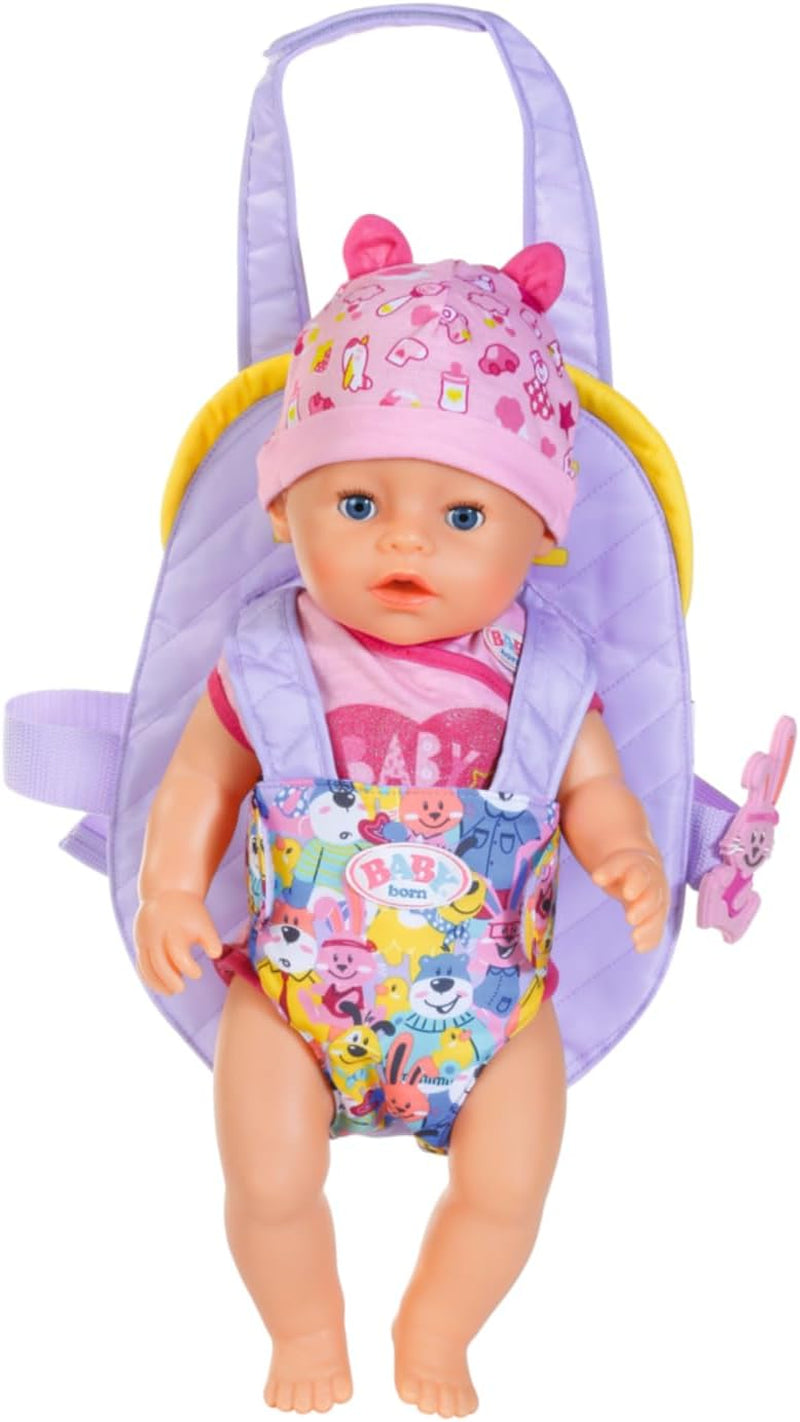 BABY born Puppentrage für Kinder mit verstellbarem Gurt für 36 cm und 43 cm Puppen, 828038 Zapf Creation