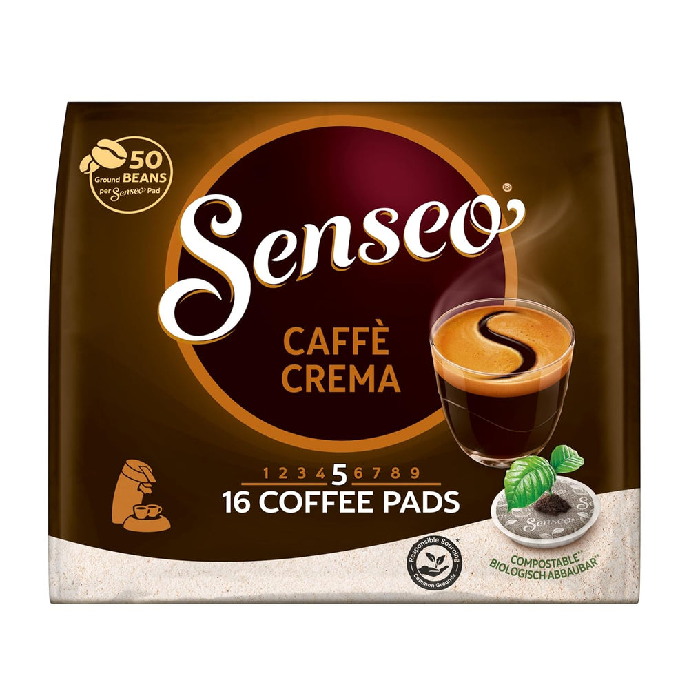 Senseo Pads Caffè Crema, 5 x 16 Getränke, 80 Kaffeepads