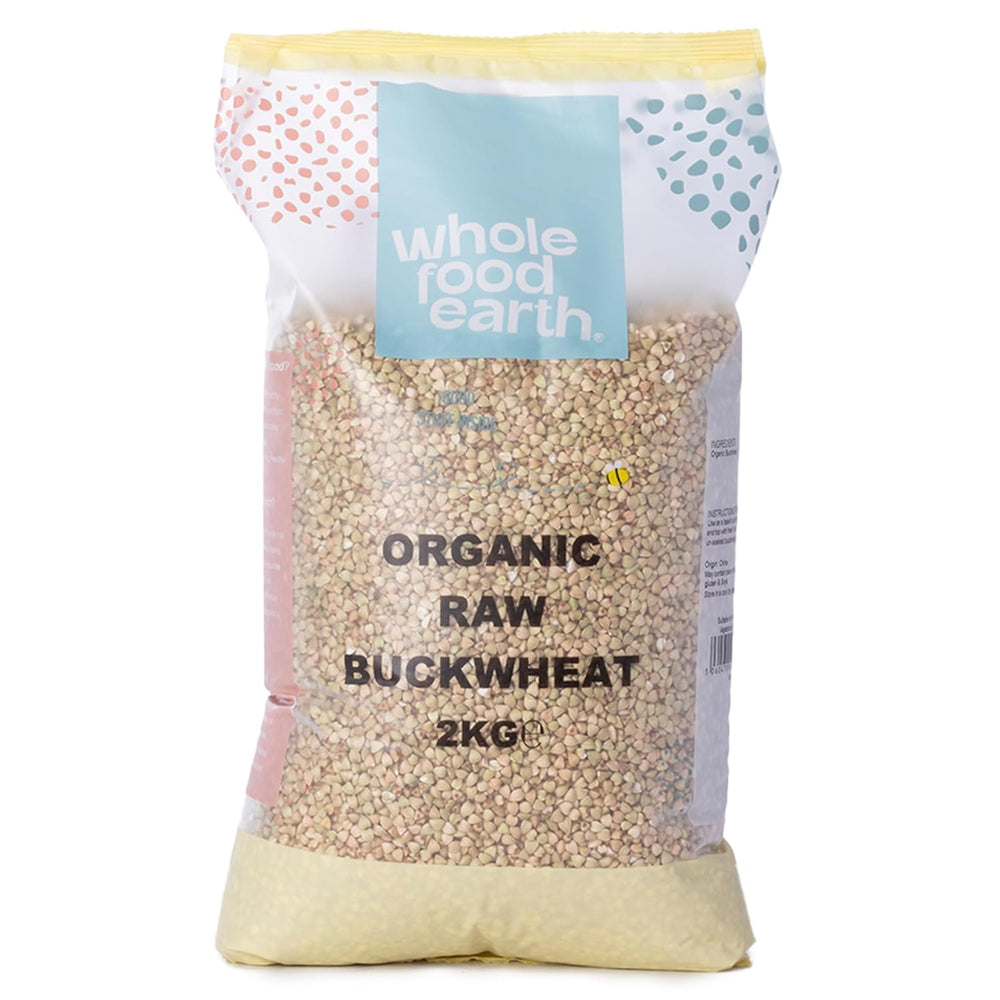 Wholefood Earth Bio-Buchweizen – 3 kg – gentechnikfrei – vegan – reich an Ballaststoffen – aus kontrolliert biologischem Anbau