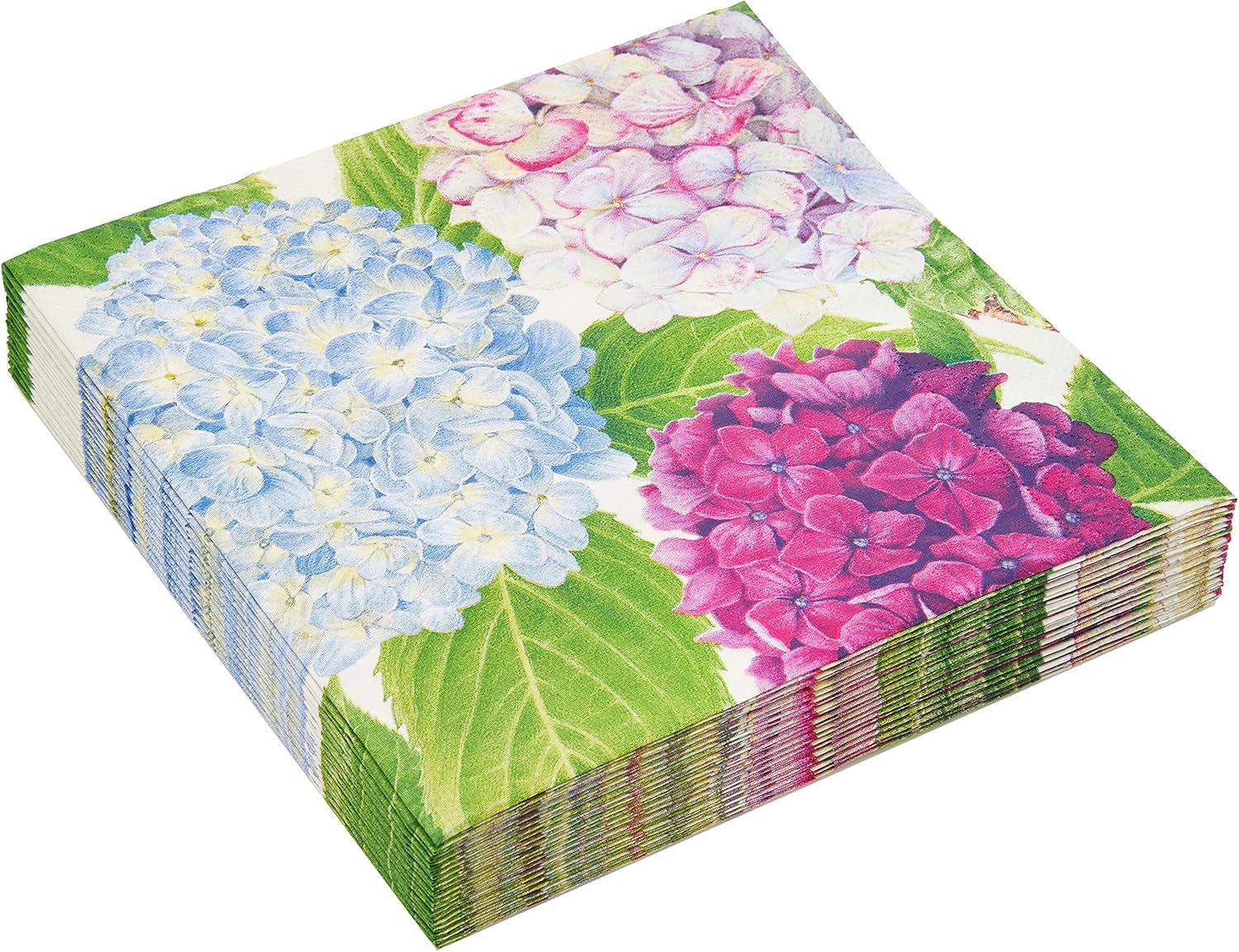 Șervețel Hortensie Garden Luncheon Blue, hârtie, 20 bucăți, 16,5 X 16,5 X 3 Cm