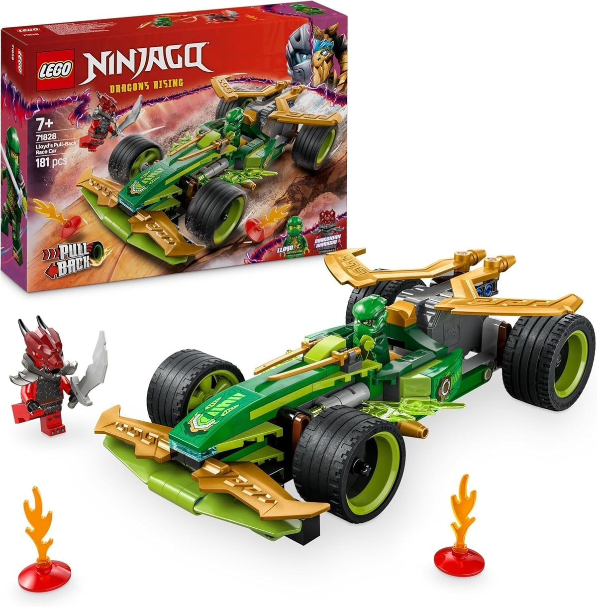 LEGO NINJAGO Lloyd's Action Speedster – Spielzeugbauauto mit 2 Minifiguren für Rollenspiele, Bauspielzeug für Kinder – Geschenk für Jungen und Mädchen ab 7 Jahren 71828 Bausets Besuche den LEGO-Store Standardtitel