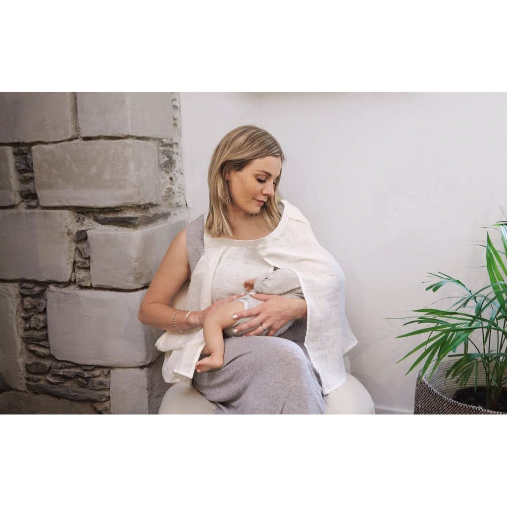 Prosop pentru alăptare, alb Accesorii Hrana si Alaptare Bebe Naty Shop