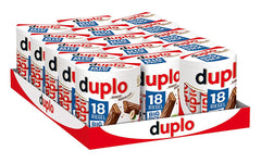 Ferrero duplo Großpackung – Schokoriegel mit feiner Nougatcreme, knuspriger Waffel und feiner Milchschokolade – Karnevals- und Faschingssüßigkeiten – 15 Packungen mit je 18 einzeln verpackten Riegeln