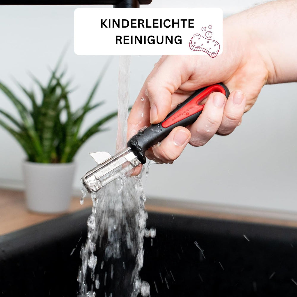 Westmark 29092270 Sparschäler Gallant, Pp/Tpe/Edelstahl, Schwarz / Rot, 16,5 x 3,7 x 2 cm Schäler Naty Shop