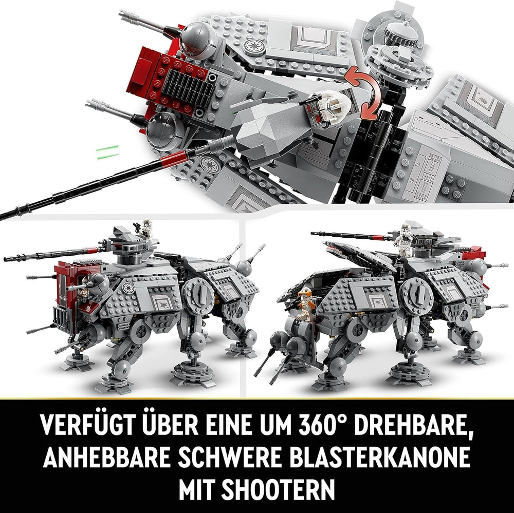 LEGO Star Wars At-Te Walker Mobiles Spielzeugmodell-Minifigurenset mit 3 Clone Troopers, Battle Droids und Dwarf Spider Droid 75337 Building Sets Besuchen Sie den LEGO-Store